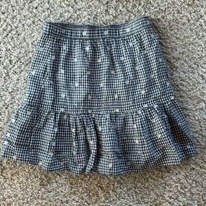 Madewell XS Lined Blue & White Skirt